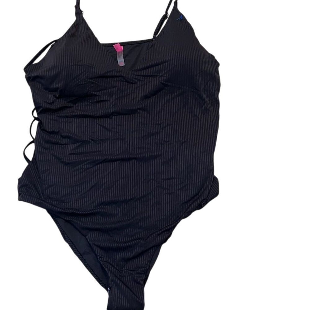 YMI Women's 3XL Black One Piece Swimsuit Lace-Up Sides - Picture 1 of 6